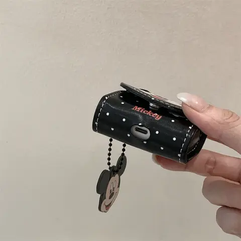 फैशन लेदर भालू पिल्ला मिकी हेडफोन केस कवर एयरपॉड्स प्रो 3 प्रो 2 एयरपॉड्स 4 3 2 कवर के लिए आकर्षण सुरक्षात्मक कवर के साथ 10 best sales मिकी एयरपॉड्स - №7