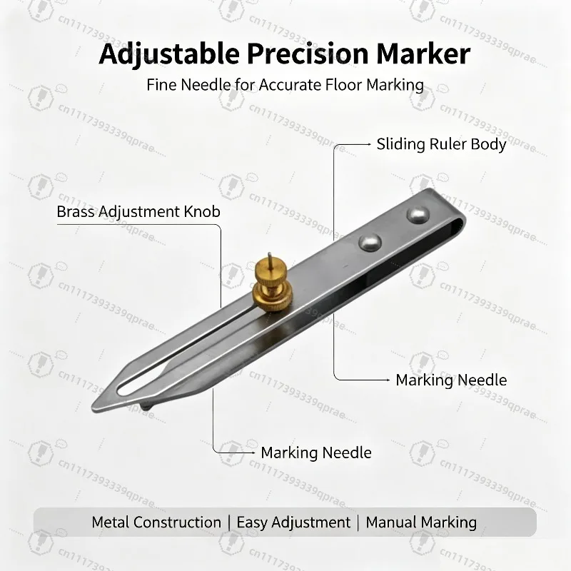 Vinyl Flooring Fitting Tool Recess Scriber for PVC Plastic Floor Scriber Draw Lines Floor Compass model JN683