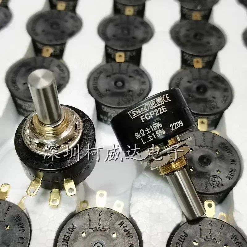 Original SAKAE conductive plastic potentiometer FCP22E 1K2K5K10K single circle infinite rotation