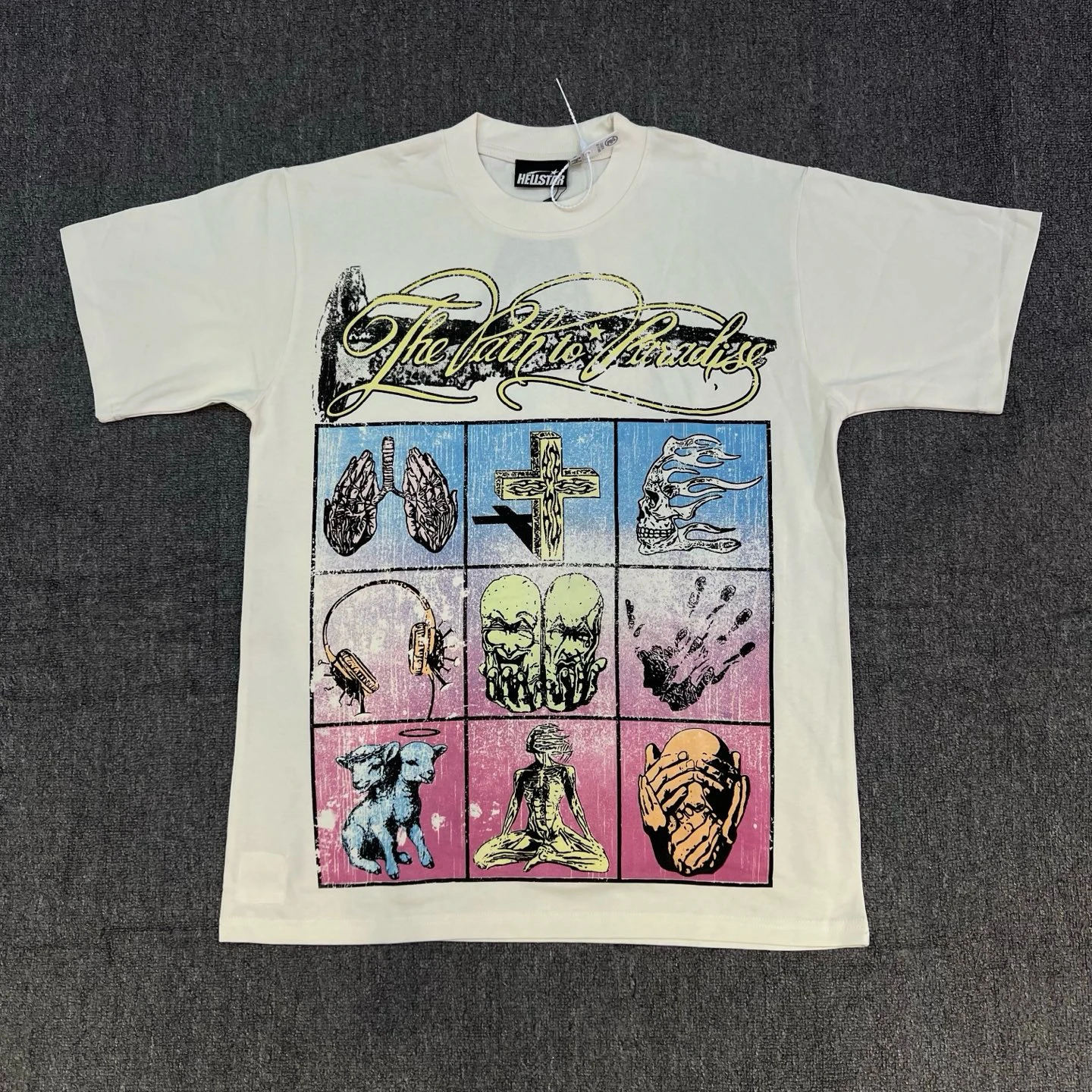 

Футболка из чистого хлопка в стиле ретро с коротким рукавом, креативный забавный мультяшный принт, повседневная свободная модель, летняя молодежная мода, круглый вырез горловины