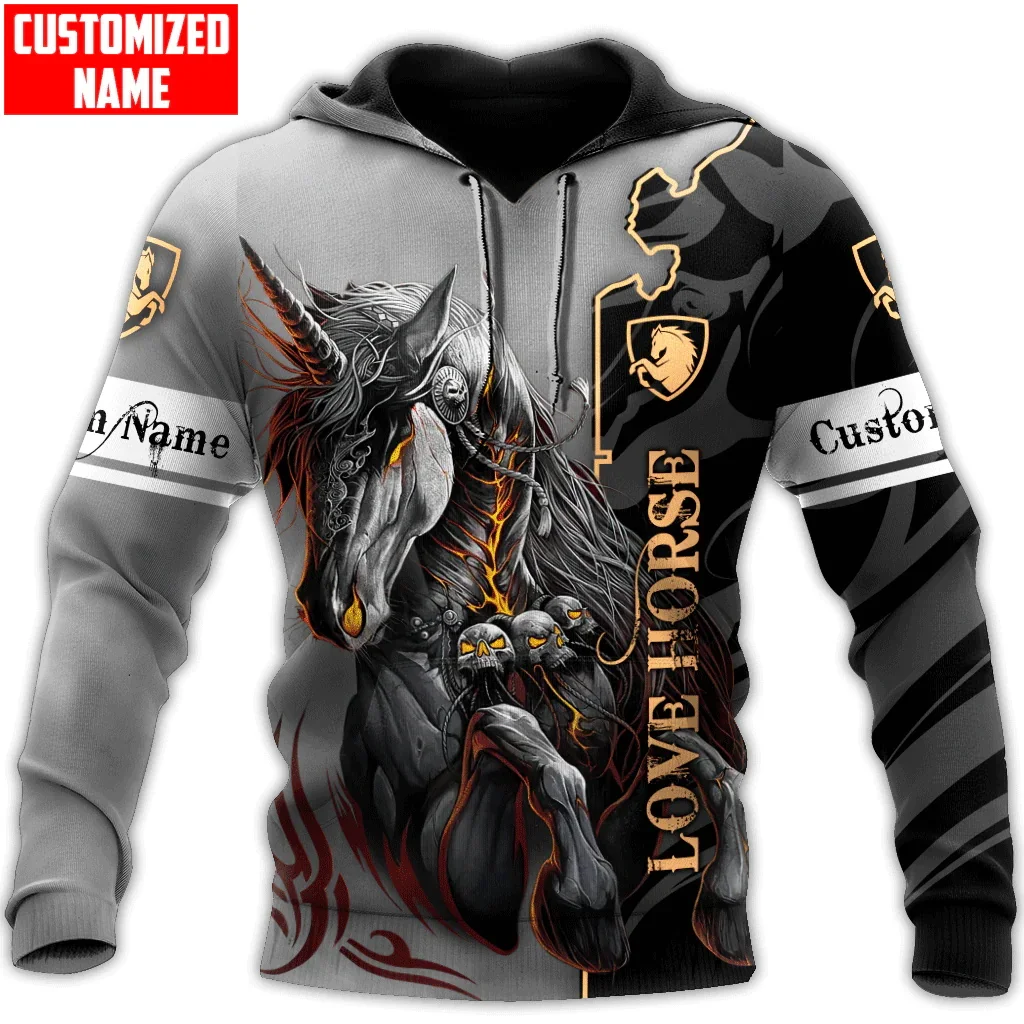 

PLstar Cosmos Personalized Name Rodeo Horse Lover 3D Printed Men's Hoodie Autumn Unisex zipper Hoodies Casual Sportswear DW990