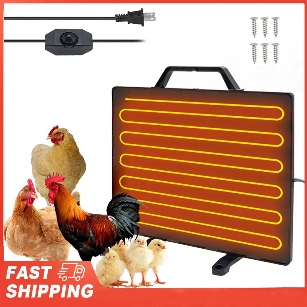 

Нагревательная панель для птицы мощностью 160 Вт 0–99 гг. ℃ Температура Зимняя ферма Сияющая нагревательная доска Нагревательная пластина Термостатический обогреватель курятника