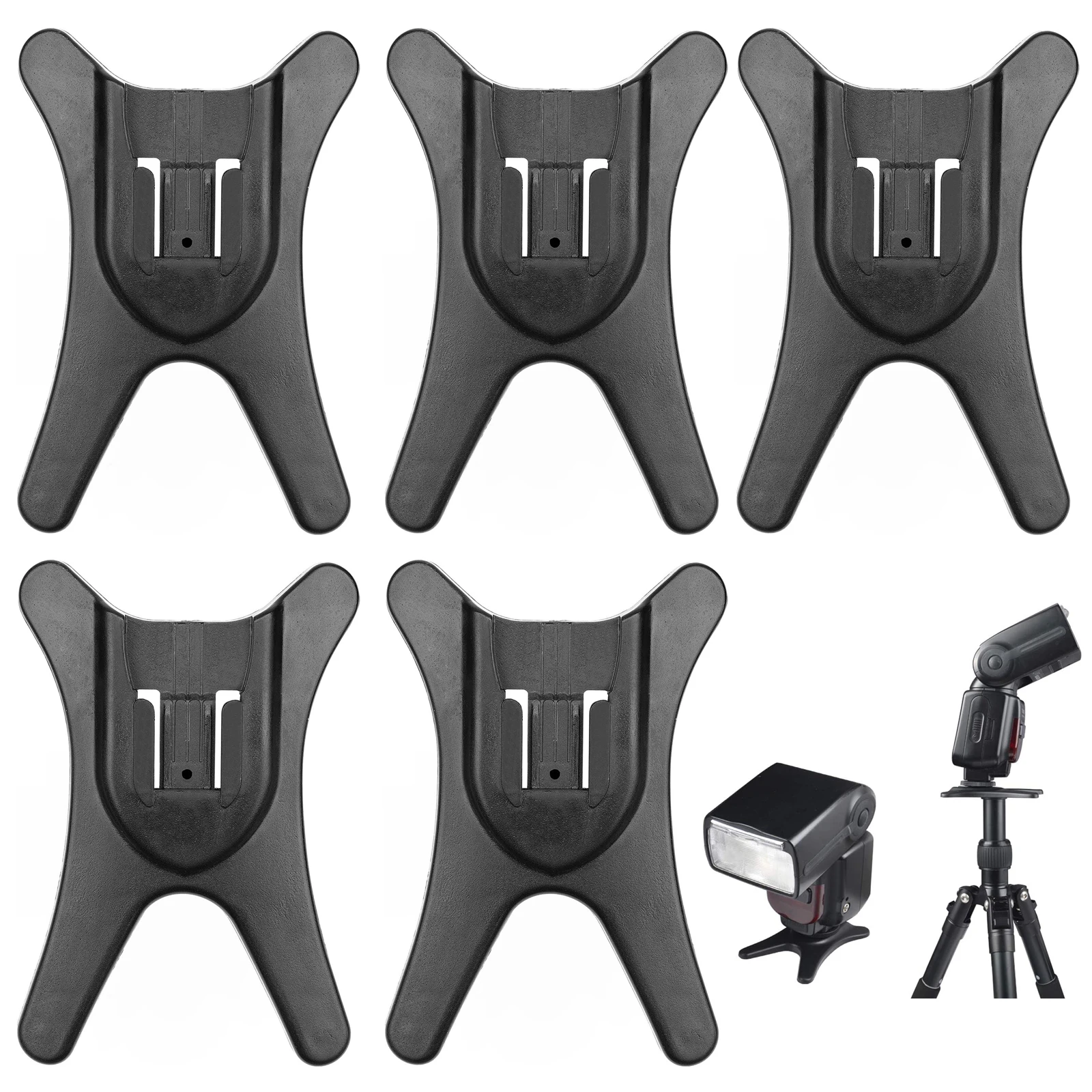 

5 Pack Camera Flash Stand Flash Speedlight Hot Shoe Mount Stand with 1/4" Metal Tripod Thread for Flash Speedlight Speedlite