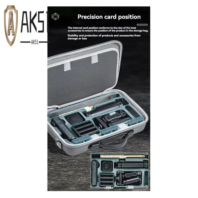 AK51-STARTRC Custodia da trasporto per Insta360 X4 Accessori per fotocamera sportiva Custodia in PU Borsa a tracolla portatile da viaggio all-in-one a mano
