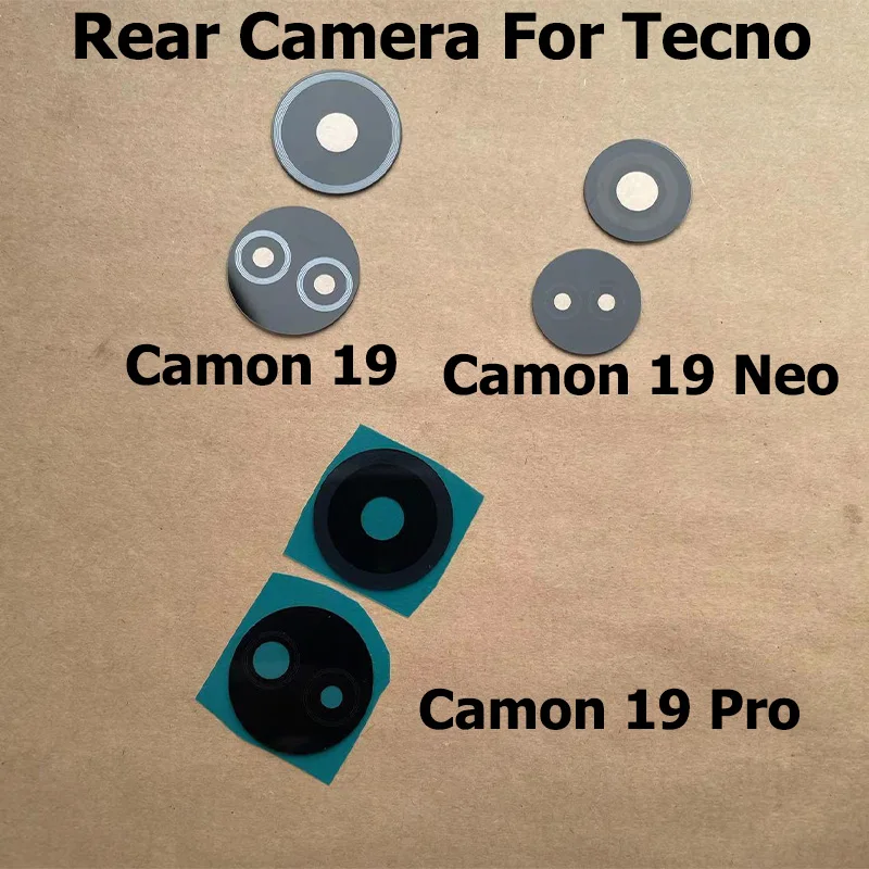 Rear Camera For Tecno Camon 19 Pro Neo Back Camera Glass Lens Cover With Glue Sticker CI6n CI8 CI8n CH6i Repair Parts