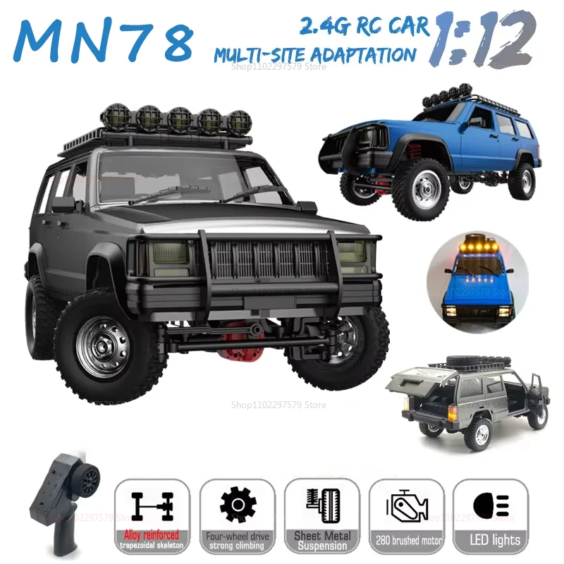 New 1:12 Full Scale RC Car RTR 2.4GHz 4WD 280 Motor Proportional Off Road Remote Control Truck Toys For Boys Kids Birthday Gifts