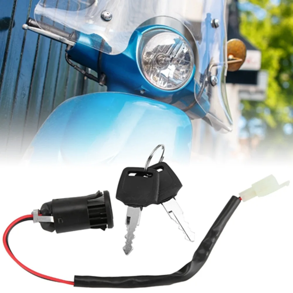 

2Pcs Durable 2 Position Ignition Switch Lock 50cc-250cc Replacement Part Ignition Key Switch Key Switch Golf Scooter