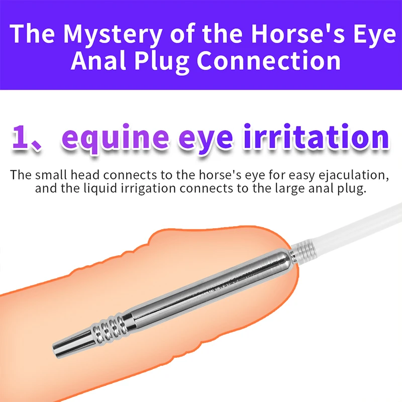 Horse Eye Stick Connecting Anal Plug Male Metal Penis Urethral Plug Butt Plug Dilator Stimulation BDSM Sex Toy for Men Gay Enema