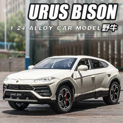 Diecast 1:24 Lamborghini URUS SUV Hot Toys for Boy Luxury Christmas Party Gifts Children Collectible Miniature Metal Vehicle