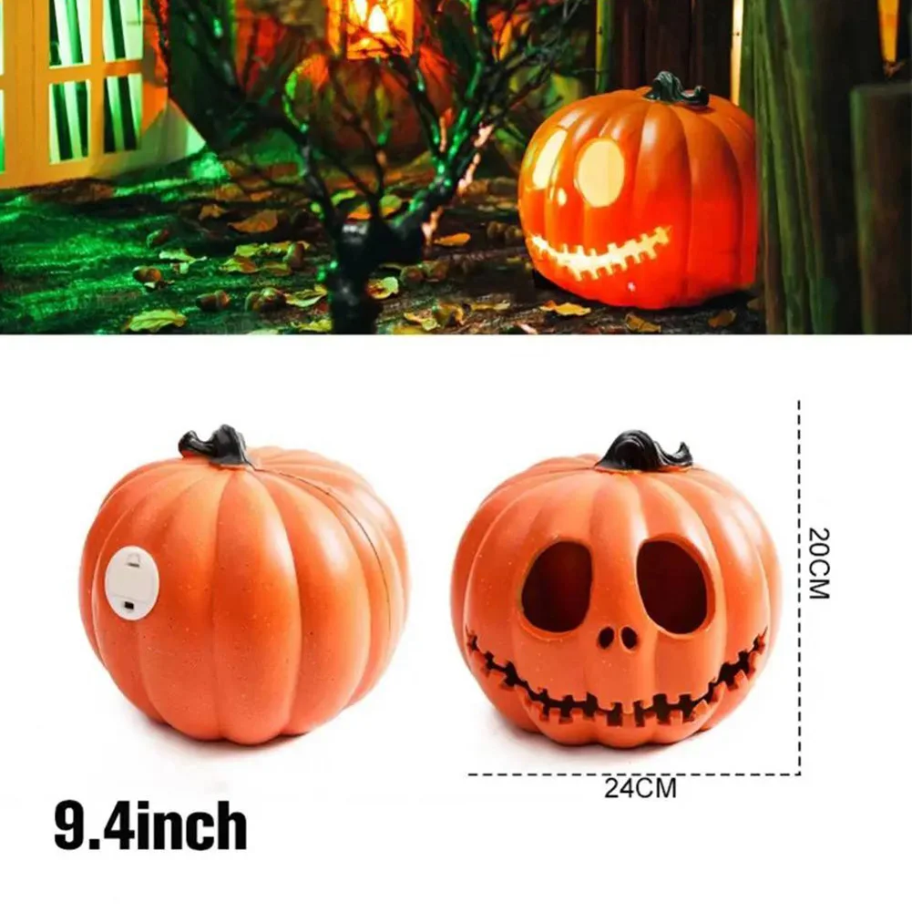 Halloween Pumpkin Lantern Plastic Flashing Jack O Lantern Battery Operated Lighted Pumpkin Garden Front Door Porch Decor