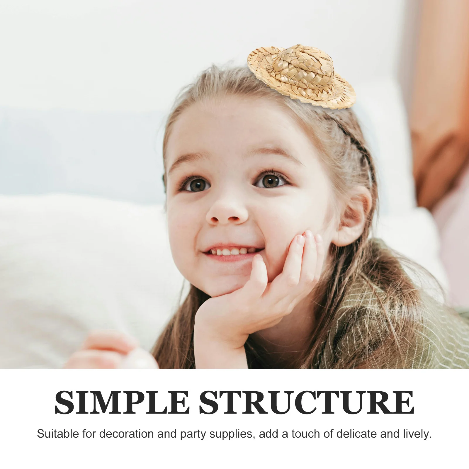 1Pcs Kids DIY Painting Straw Hat Art Craft Project Creative Decor Element for Home Party Kindergarten Play Learning Tool