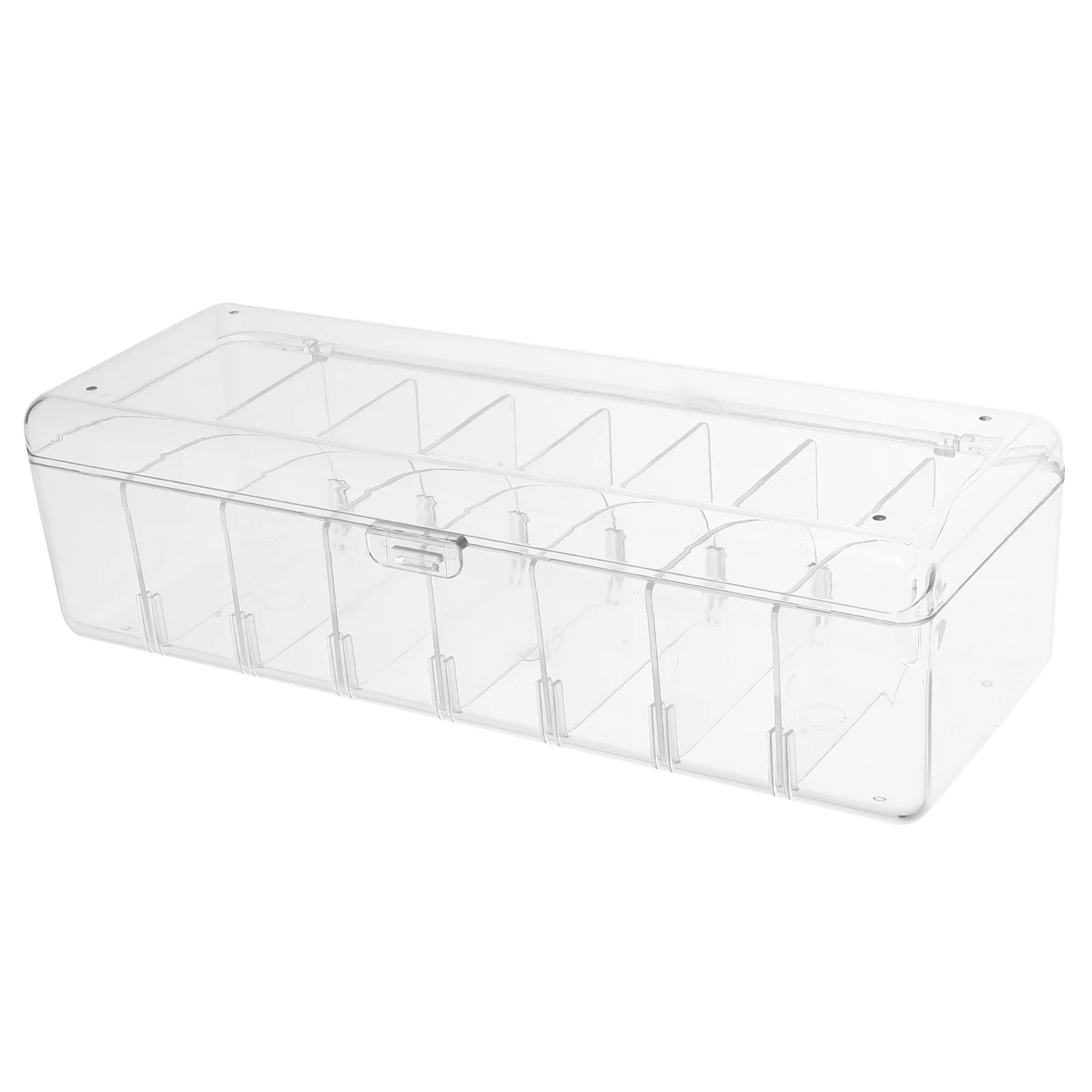 

Data Cable Storage Box Clear Plastic Cord Organizer With Compartments Lid For Usb Charging Cables Office Desk Home