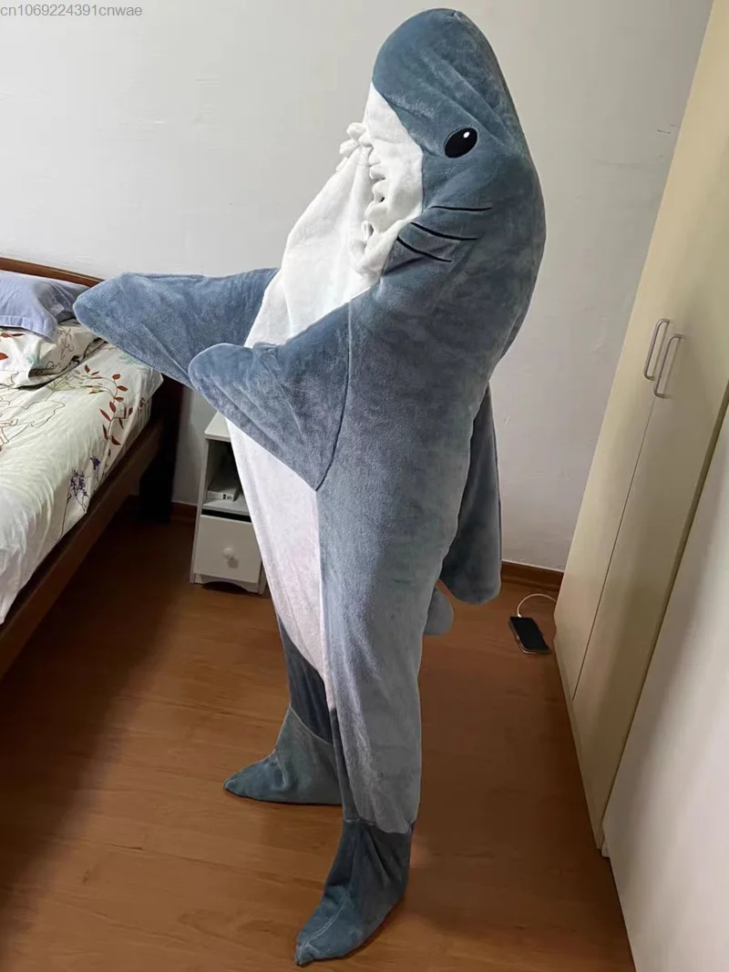 Kawaii Animal Shark Sleepwear Clothes Winter Warm Funny Cute Casual One Piece Home Wear Pajamas Harajuku Pjs Plush Pyjamas Y 2k