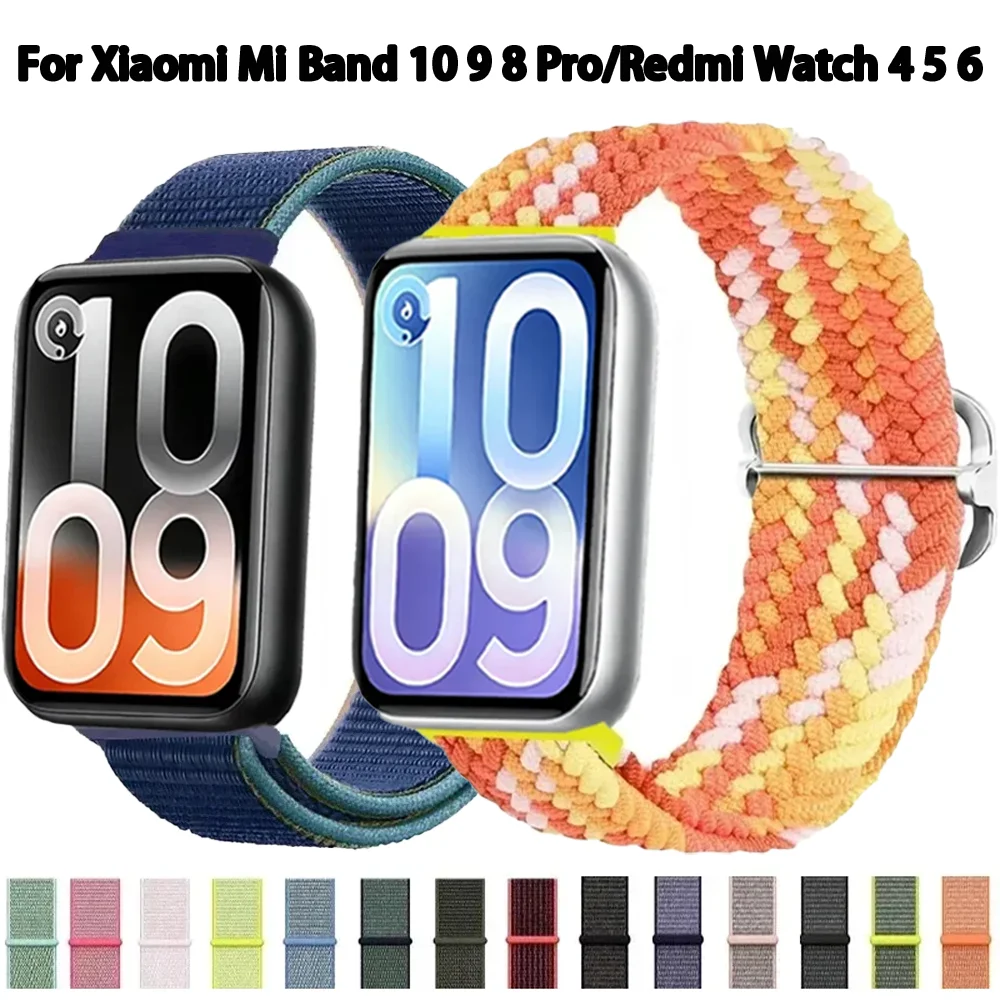 Weicher Nylon-Schlaufenriemen für Xiaomi Mi Band 10 Pro/9 Pro/8 Pro, komfortables, atmungsaktives Armband, Redmi Watch 6 5 4 Correa Zubehör
