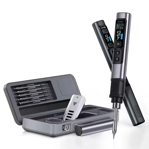 FNIRSI HS-02 Adjustable Temperature Soldering Iron DC 20V 100-450℃ Welding Solder Rework Station PD 100W Portable Repair Tool
