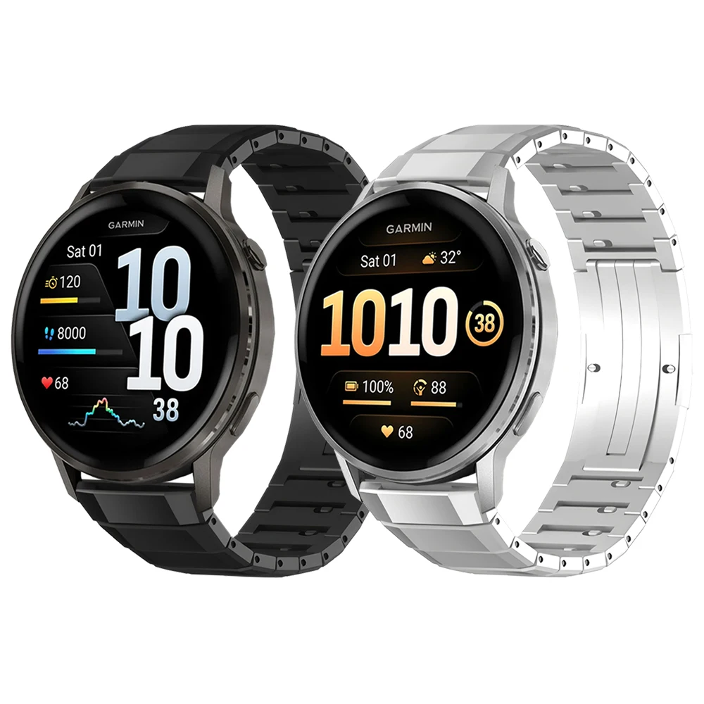 

Титановый металлический ремешок 22 мм для Garmin Venu 4 3 2 45 мм/D2 Air X15, роскошный ремешок для часов Forerunner 570, 47 мм 265 255 Band