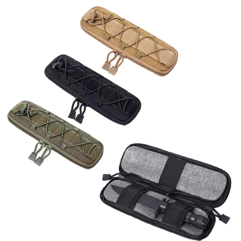 Tactical Molle Knife Pouch Pocket Nylon Folding Knife Holder Bag Outdoor Hunting Waist Sets Cover EDC Knives Pouch