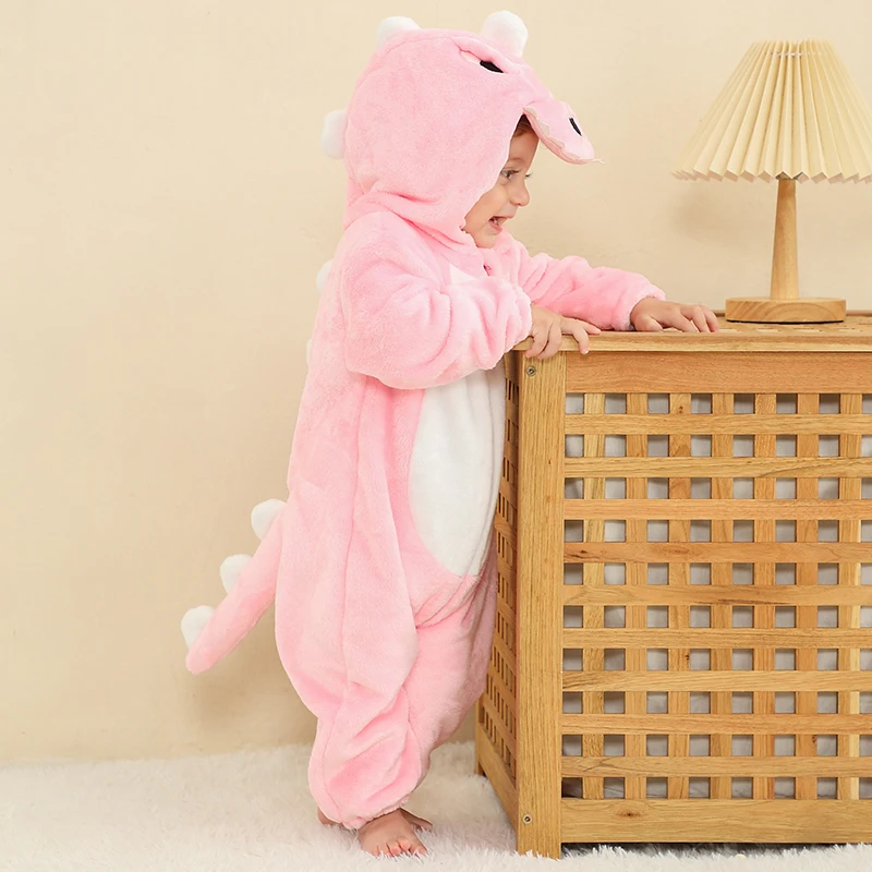 MICHLEY Weihnachten Elch Baby Strampler Winter Mit Kapuze Flanell Kleinkind Kleinkind Kleidung Insgesamt Bodys Overall Kostüm Für Kinder – Detail 21