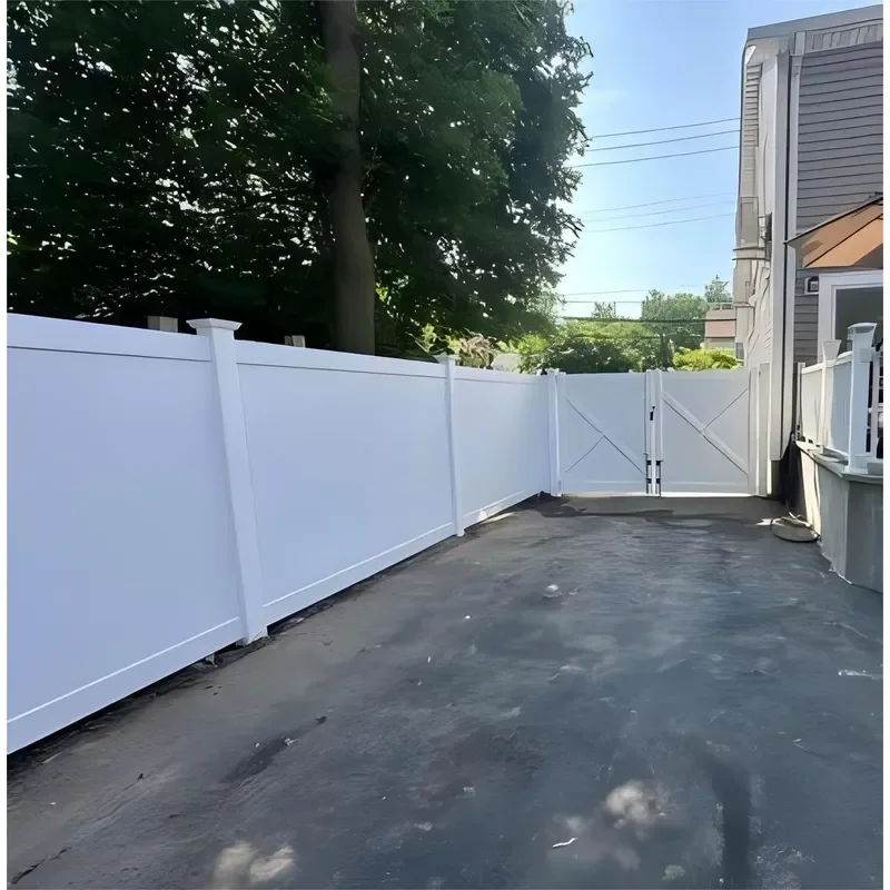 White Cheap 6 Feet PVC Vinyl Fence Panels Privacy with Vinyl Fence Post Eco-Friendly Security Outdoor Use