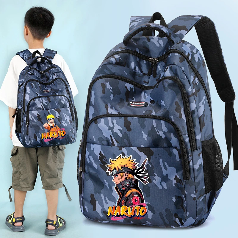 

Narutos Large-capacity Backpack Boys Cartoon Anime Schoolbag Students Youth Fashion Breathable Bookbag Knapsack Stationery Gifts