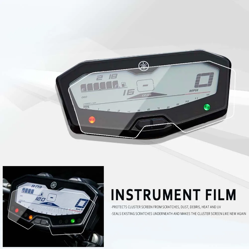 

For MT07 MT 07 MT-07 FZ07 FZ 07 FZ-07 Motorcycle Accessories Scratch Cluster Screen Dashboard Protection Instrument Film