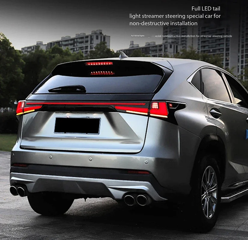 

Автомобильный задний фонарь для Lexus NX200/300, модифицированный светодиодный сквозной задний фонарь, задний фонарь, указатель поворота, стоп-сигнал 2015-2021