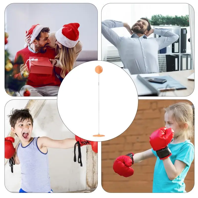 Boxing Reflex Ball Boxing Speed Bag Boxing Training Equipment Sports Trainer Hand-Eye Coordination Workout Kit For Kids Adults