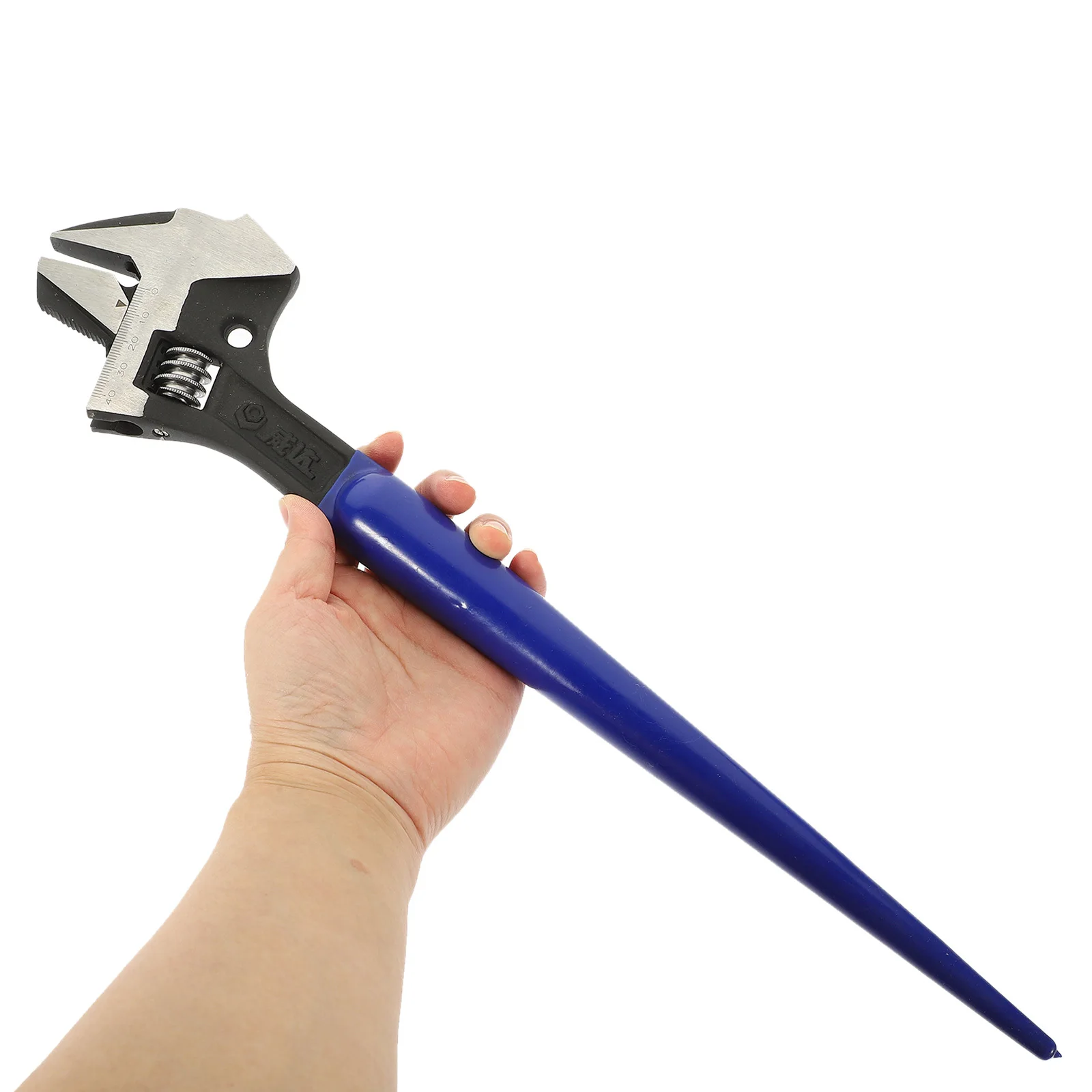 

12-Inch Heavy Duty Adjustable Spud Wrench Reversible Jaw Lightweight Durable Hammer Head Function For Bolt Alignment Wide Open