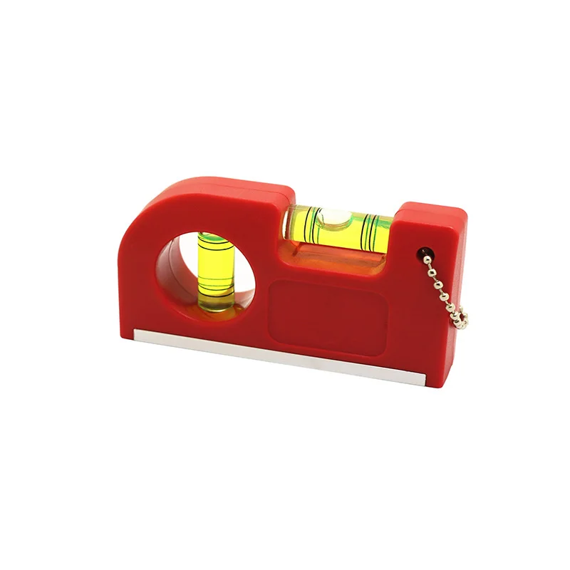 Mini livella a bolla portatile in plastica con livella a bolla a livello di catena con forte strumento di misurazione del livello del magnete Livella a bolla di livellamento per uso domestico Righello