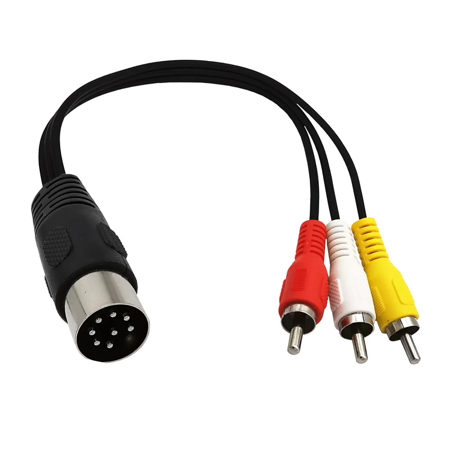 Din 8 Pin to3RCA kabel 8Pin Din męski wtyk do 3-RCA męski Adapter Audio kabel do instrumentu muzycznego sprzęt audio 0.5/1.8/3m