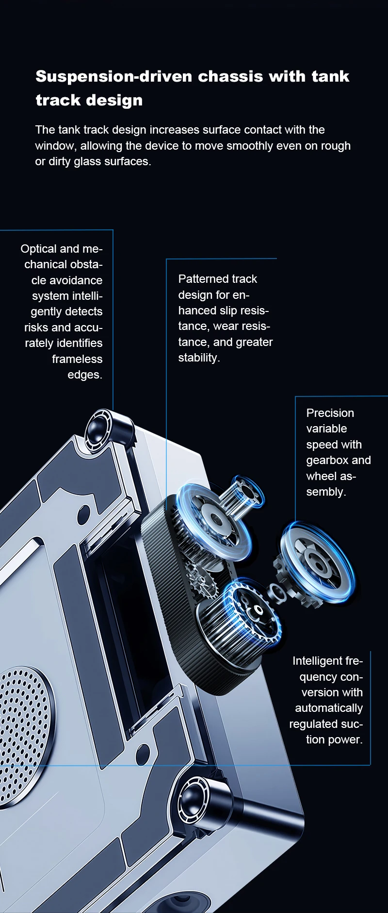 Window Cleaning Robot Liectroux S11, 4-Way Water Spray, 9000PA,Home Glass Floor Wall Tiles Cleaner Robot, Floating Scraping Tech