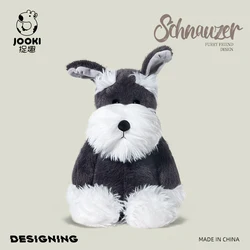 40cm Adorable Fluffy Schnauzer Toys Doll Stuffed Kawaii Animal Dog Toys Plush Schnauzer Doll Best Bithday Gifts Cute Toy Compan