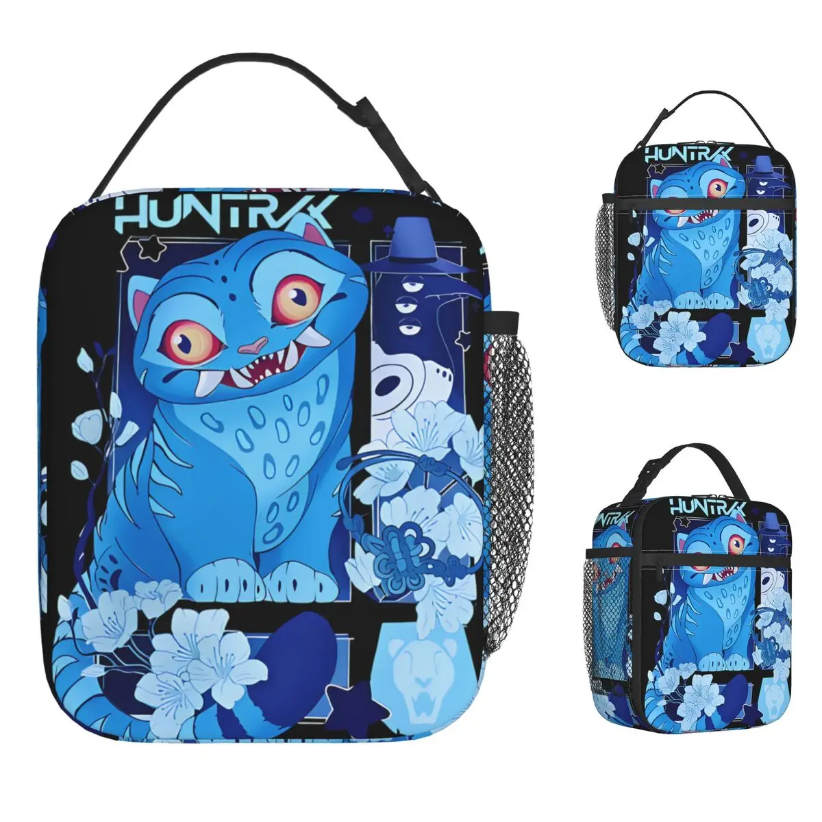

KPop Demon Hunters Lunch Bag Portable Insulated Lunch Box Girls Outdoor Picnic Cooler Bag Retro Waterproof Thermal Lunch Bags