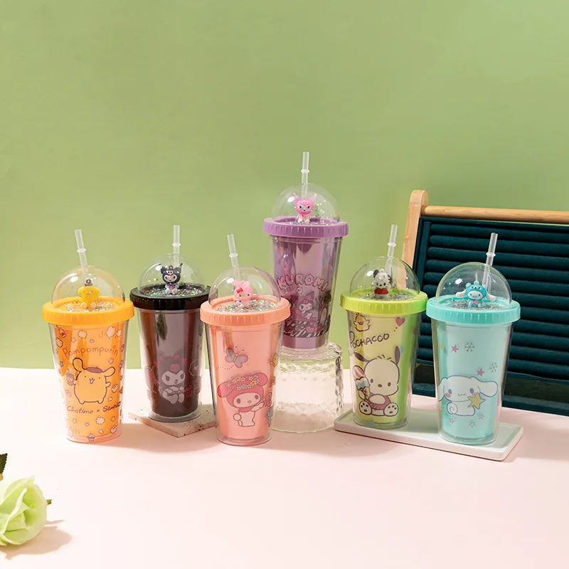 

Kuroomi Cute Animal Print Resin Lid Straw Cup | 450ml The Perfect Gift for School Parties