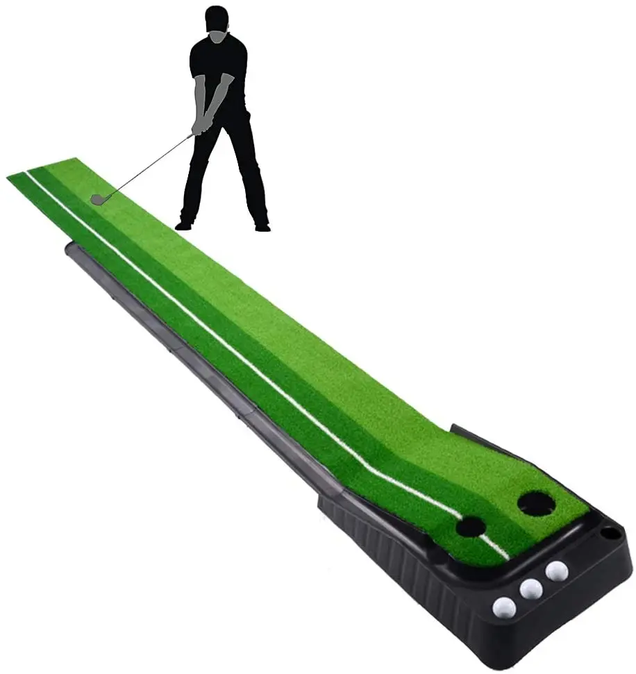 Heavy Duty Hot Sell Indoor Outdoor Portable Auto Ball Return Golf Putting Green Practice Mat