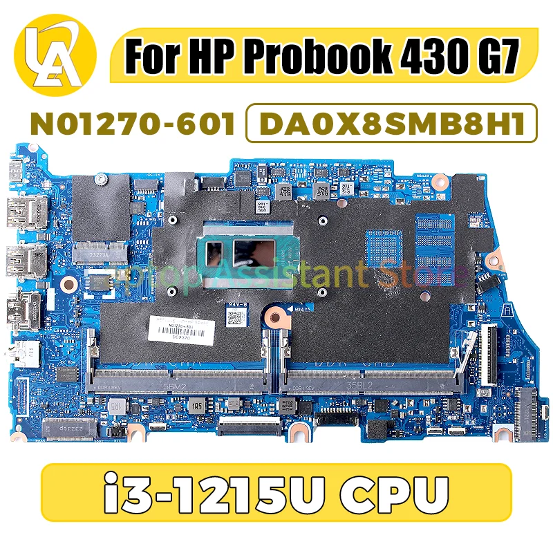 DA0X8SMB8H1 For HP Probook 430 G7 Laptop Motherboard N01270-601 SRLFT i3-1215U Notebook Mainboard Test