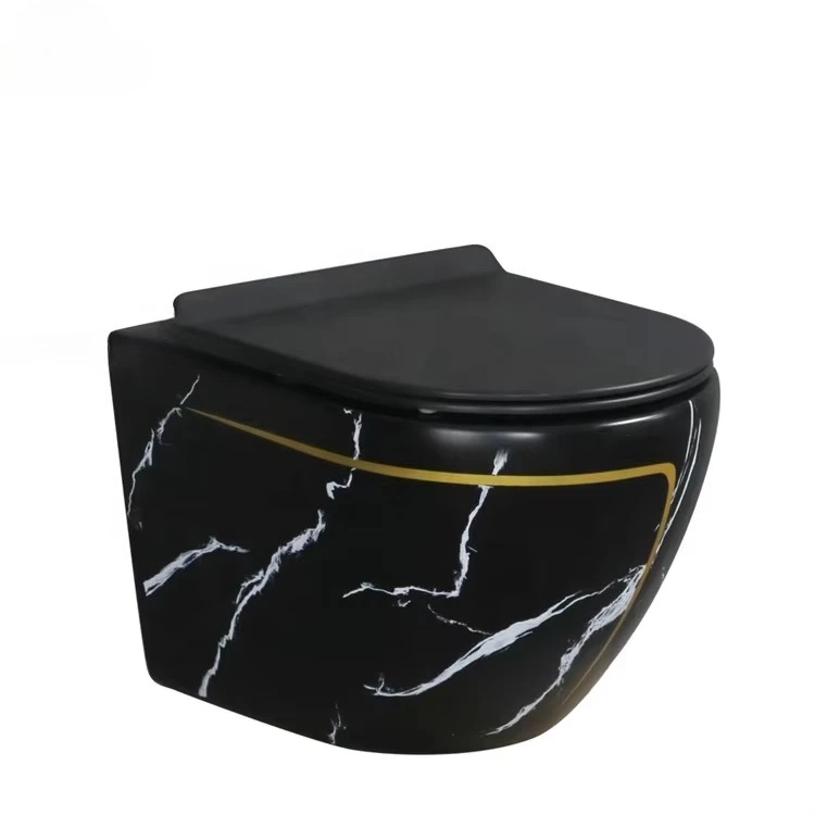 

Подвесной унитаз из европейского мрамора, безободковый, настенный, керамический, круглый, для ванной комнаты