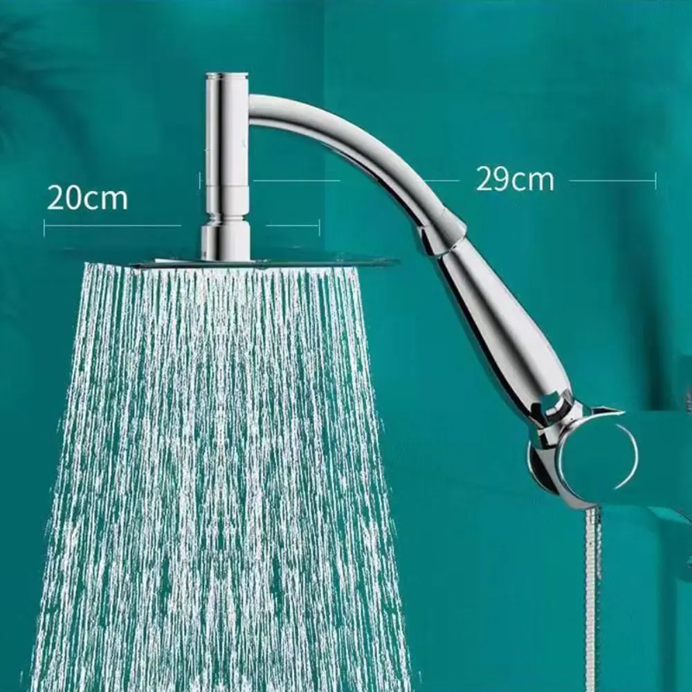 High Pressure Rainfall Shower Head Large Stainless Steel Shower Head Extension Square Shower Head Extender Outer diameter 20mm