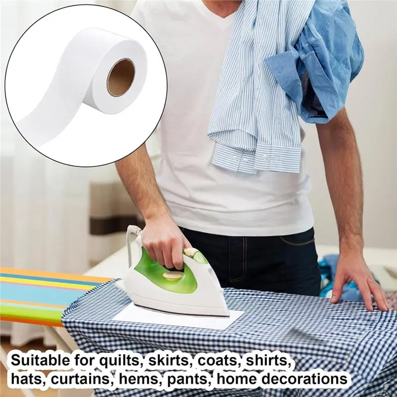 ABSJ-For أشرطة قماش 3 لفات 30 ياردة شريط منصهر لضرب الحرارة لخياطة اللحف أشرطة منصهرة