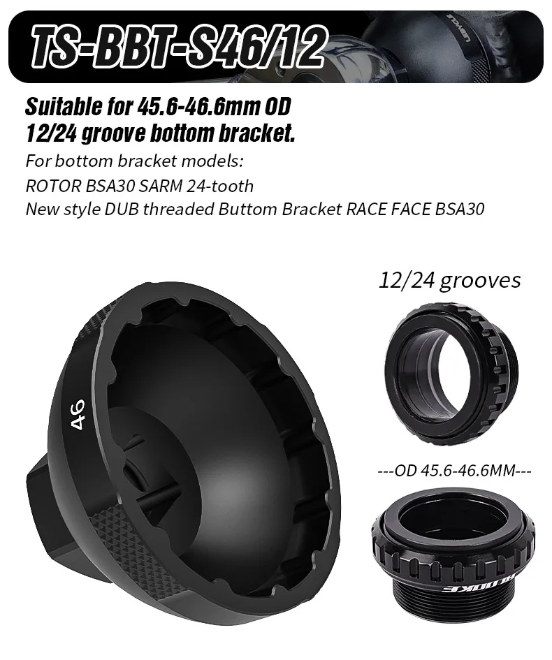 LEBYCLE Fahrrad Tretlager Installieren Und Entfernen Werkzeug SRAM DUB Tretlager Schlüssel Fahrrad BB Reparatur Tool Kit Für BBR60 GXP BB52XT – Detail 5
