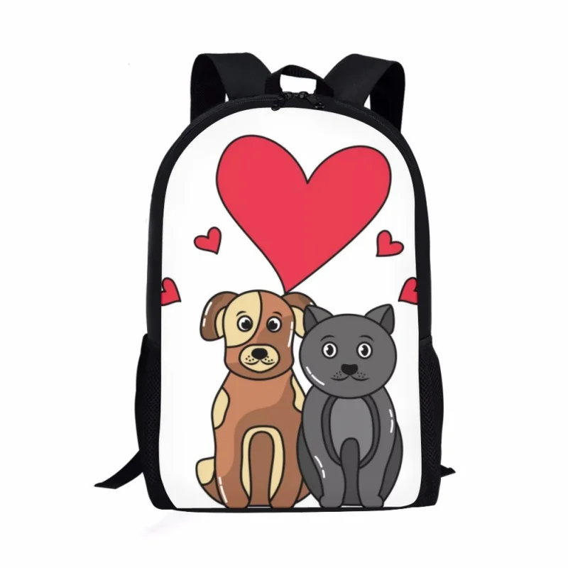 Borsa da scuola modello stampa cane cane carino moda per bambini borse Casual giovani per bambini zaino adolescenti zaino di grande capacità