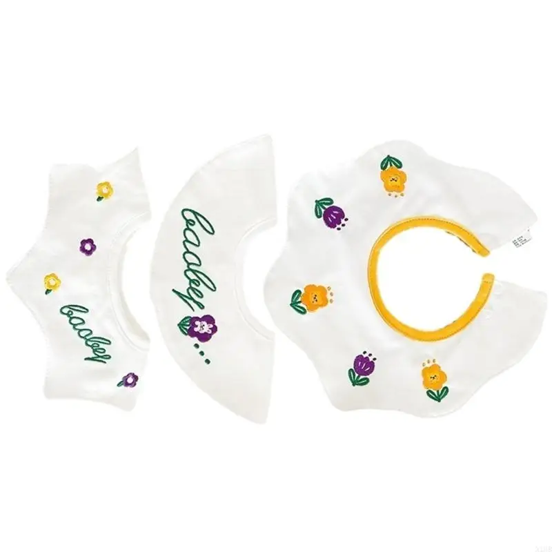 

N1HB 3pcs кормление нагрудника детского нагрудного нагрудника Водонепроницаемые ткани Burp Baby Bib.