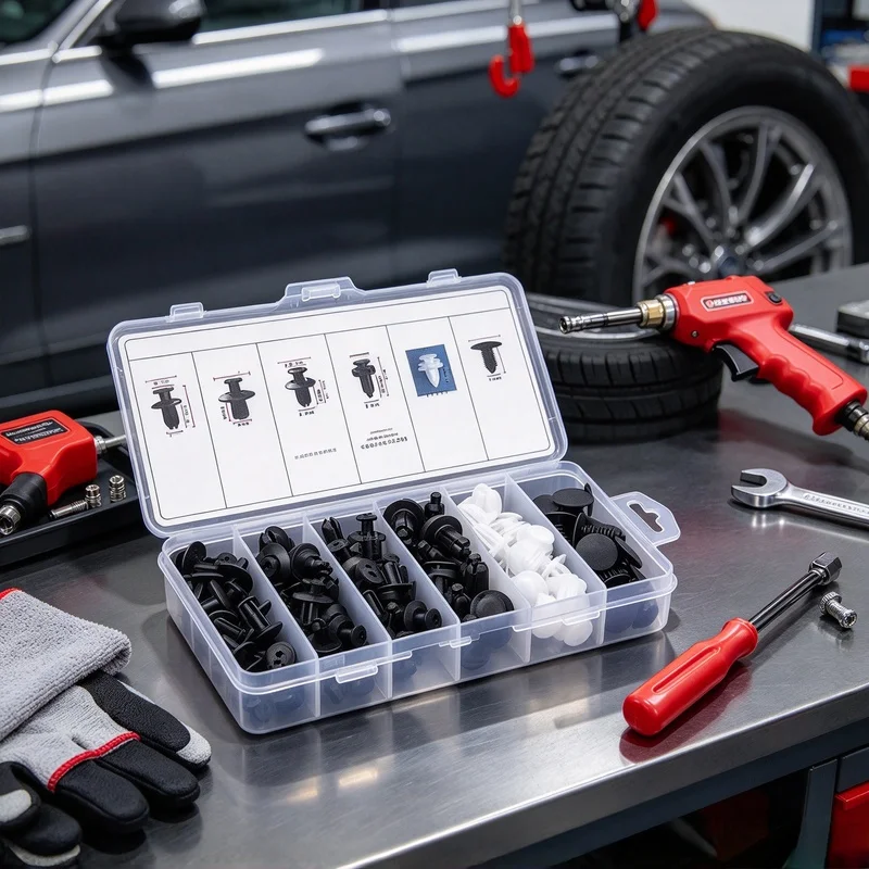 Mixed Auto Fastener Clip Kit, Universal Car Push Retainer Rivet for Bumper Door Trim Panel, 50/100Pcs Box/Bag