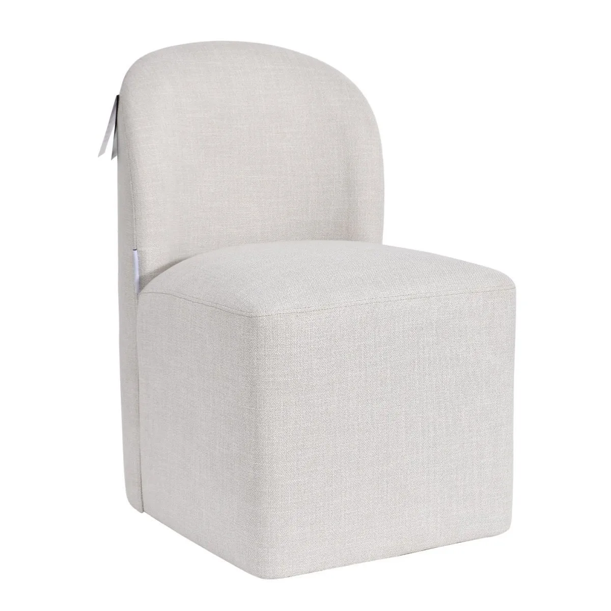 

Кресло VivereHome Ophira с обивкой и колесиками, без подлокотников, современное, из льняной ткани