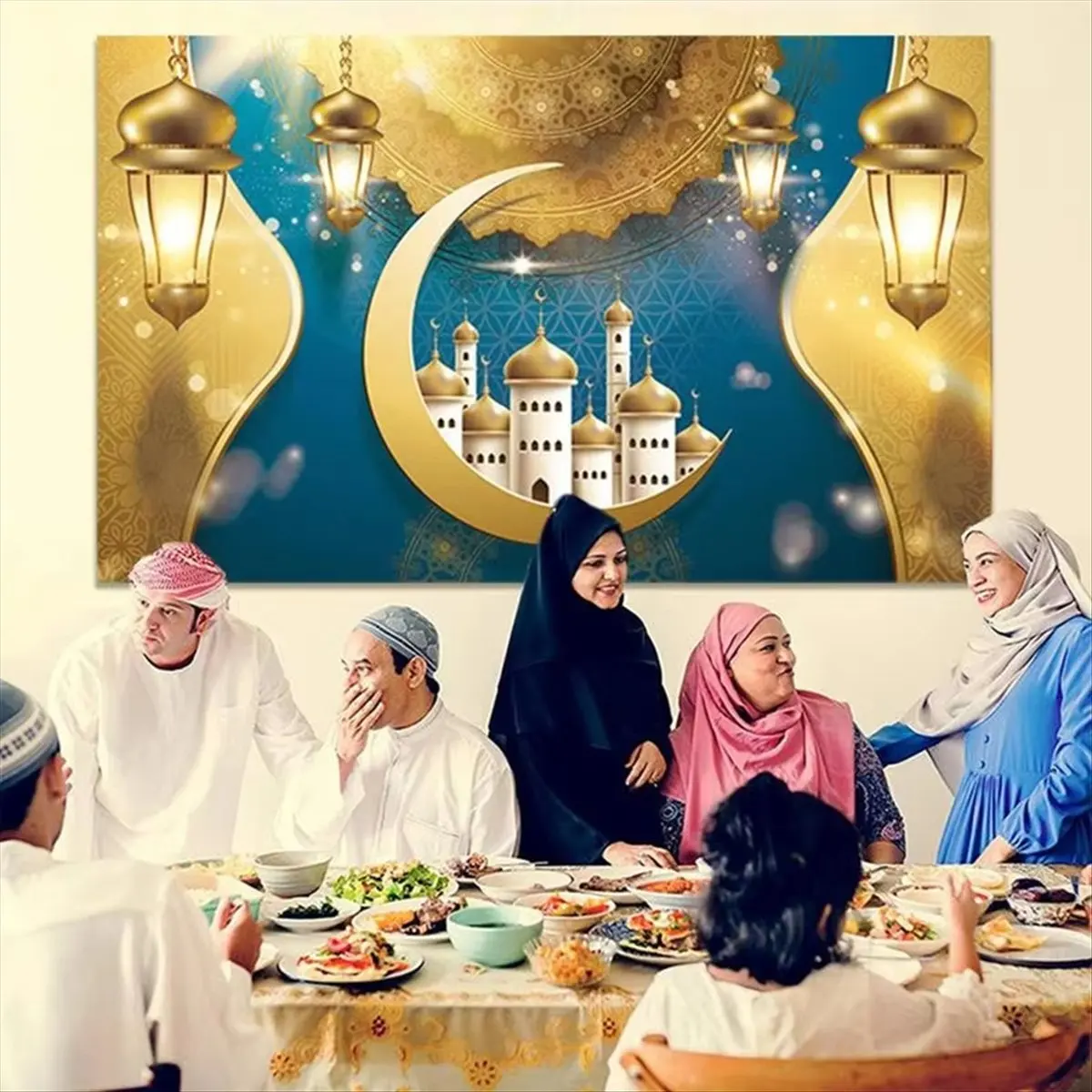 BAAQ Middle East Festival Backdrop Banner Photo Booth Background Celebration Arrangement Wall Sign Festival Gathering Style 2