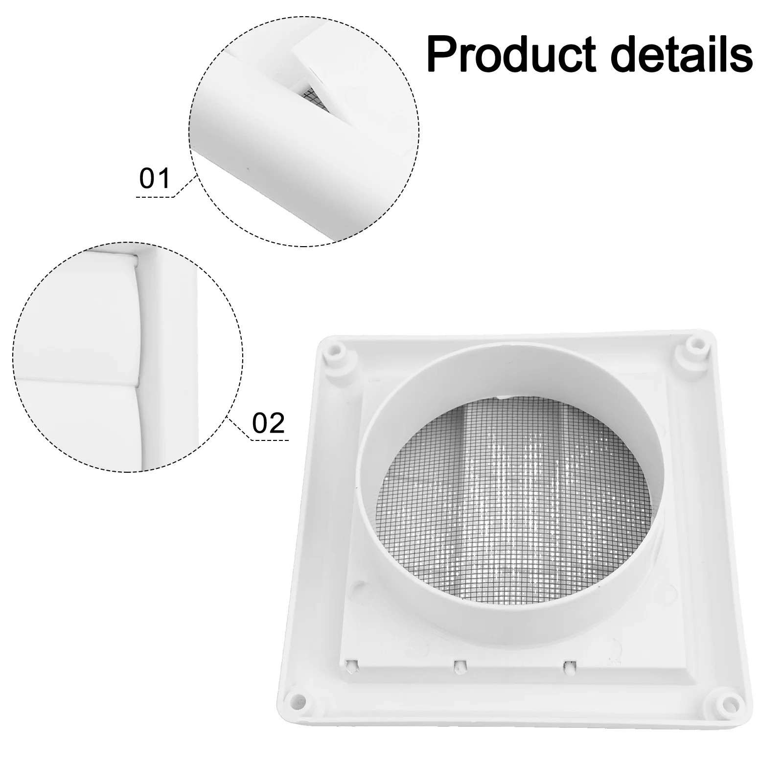 Shutter Vents Air Outlet Fresh Air 4 Inch Plastic Vents Air Shutter Vents Household Single-layer Return Air Louver Ventilation