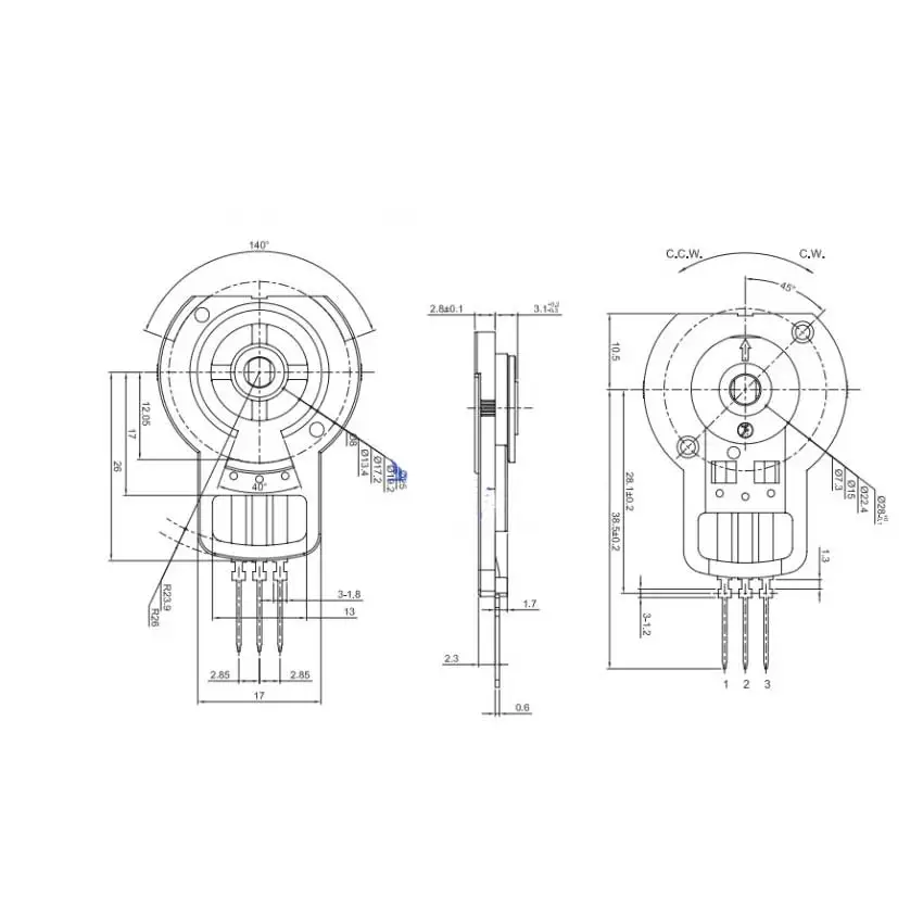 1-10Pcs For Automobile Air Conditioner Resistance Value 4.7K RD602B028A FP01-WDK02 Resistance Type Position Sensor