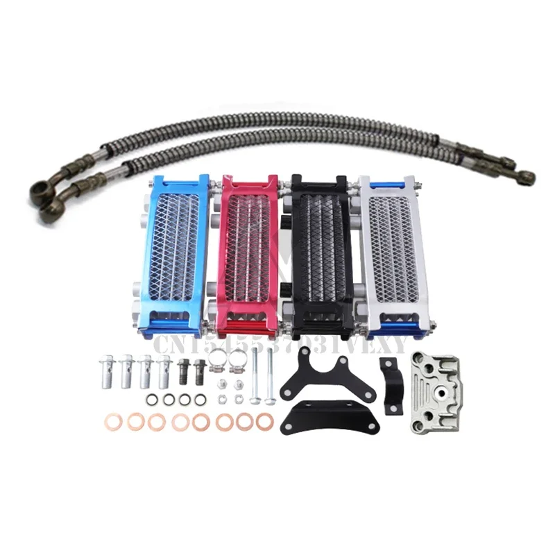 Ölkühler Motorrad Ölkühler Kit Motorkühlung für 50 125 140 cc Motocross Universal Dirt Pit Bike ATV Enduro Zubehör