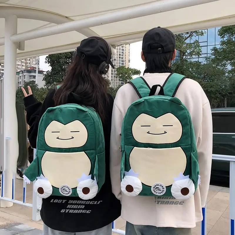 

Рюкзак с изображением Snorlax для взрослых в стиле аниме, большая вместительная сумка с героями мультфильмов, школьная сумка для студентов, сумка для компьютера, сумка через плечо для путешествий на открытом воздухе, подарок на день рождения