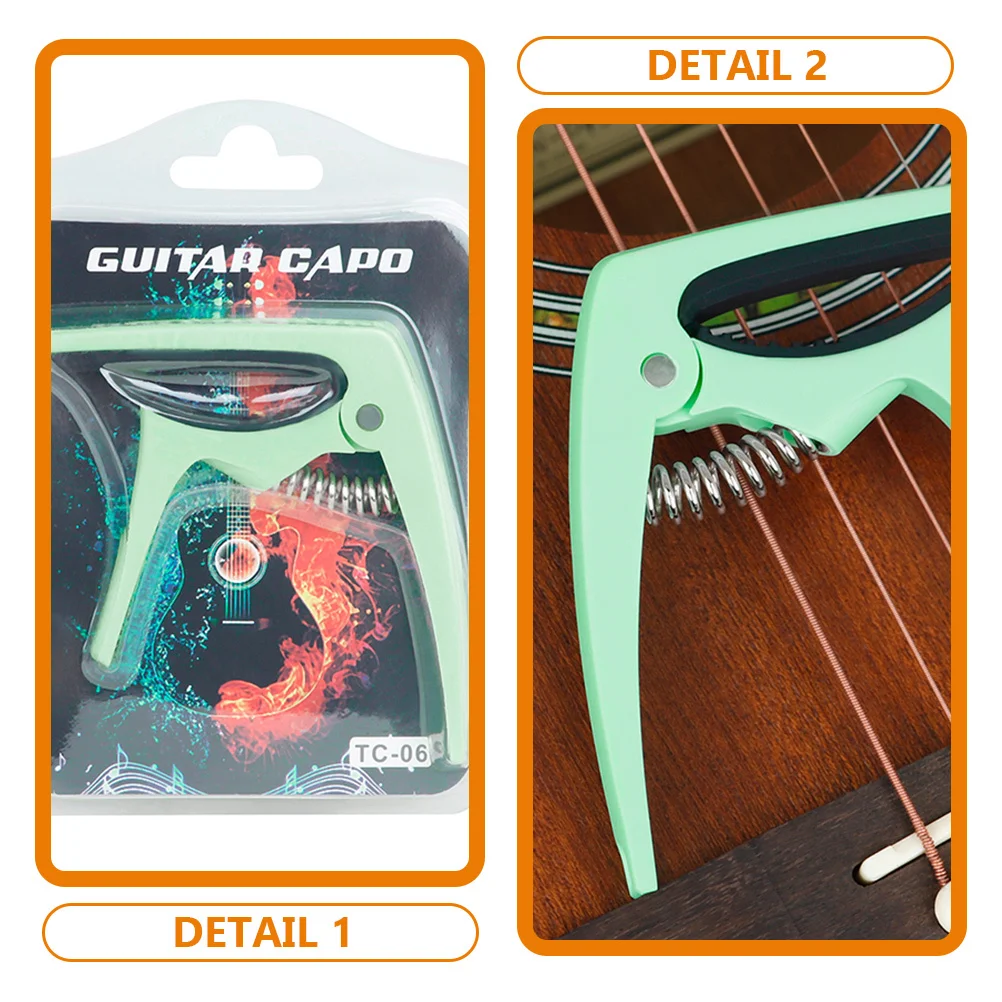 

Capo For Acoustic Electric Classical Guitar Ukulele Adjustable Tension Lightweight Portable Abs Material Guitar Accessories